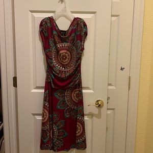 Red semi-formal dress